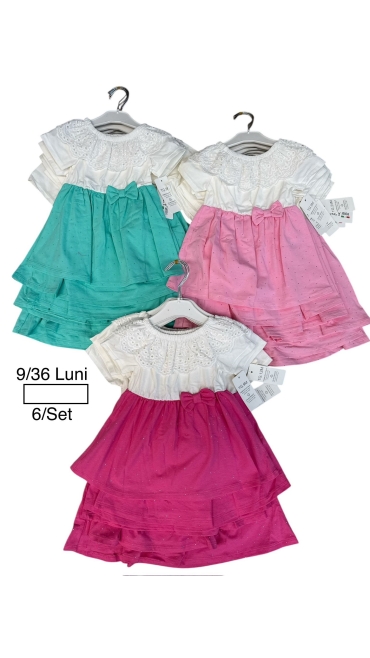 rochie fete 9-36 luni 6/set