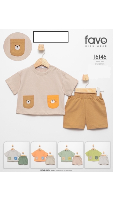 compleu baieti 6-18 luni 4/set