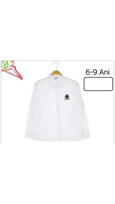 camasa alba baieti scoala 6-9 ani 4/set