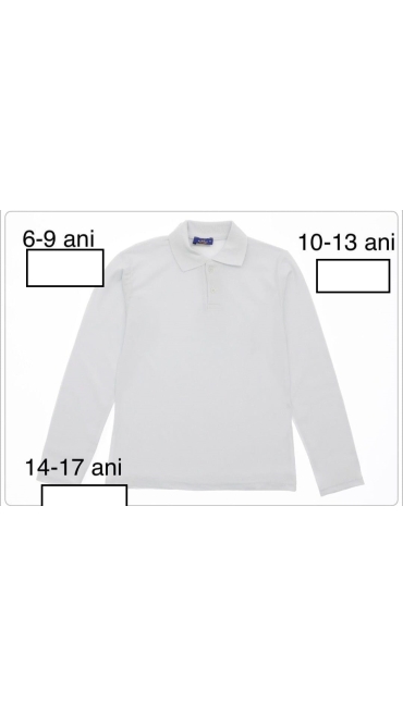 bluza alba copii scoala 10-13 ani 4/set