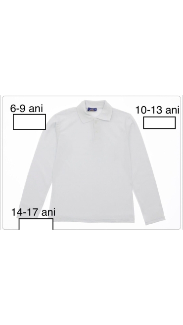 bluza alba copii scoala 14-17 ani 4/set