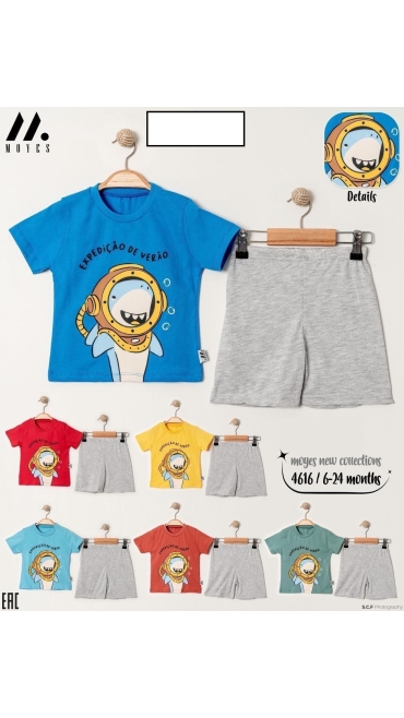compleu baieti 6-24 luni 4/set