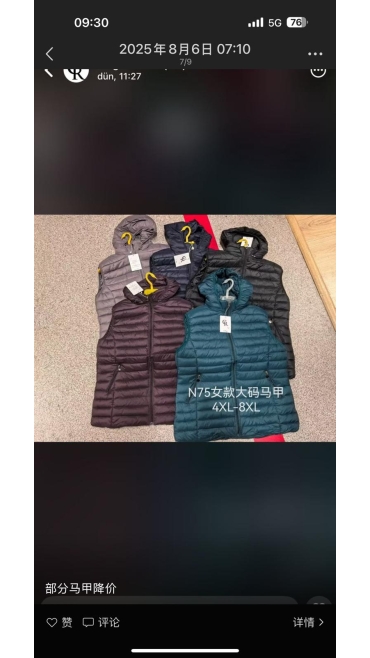 vesta dama 4xl-8xl 5/set
