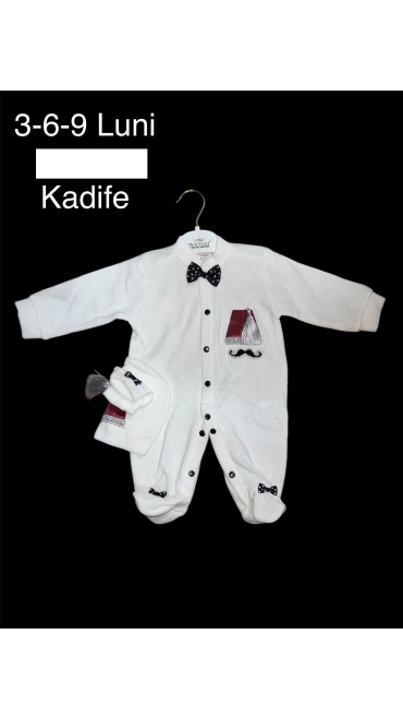 body bebe 3-9 luni catifea 3/set