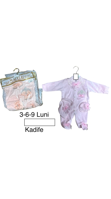 body bebe 3-9 luni catifea 3/set