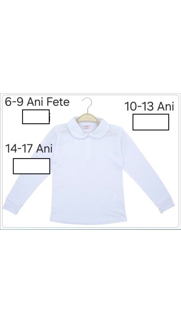 bluza alba fete scoala 14-17 ani 4/set