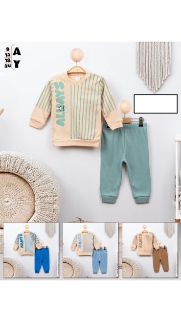 compleu baieti 9-24 luni 4/set