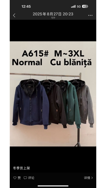 hanorac barbati blanita m-3xl 5/set