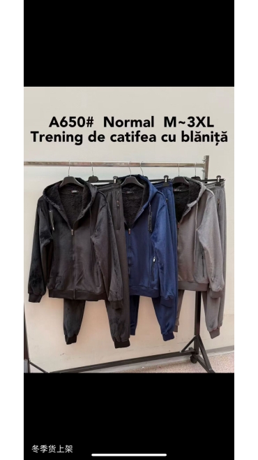 trening barbati catifea imblanit m-3xl 5/set