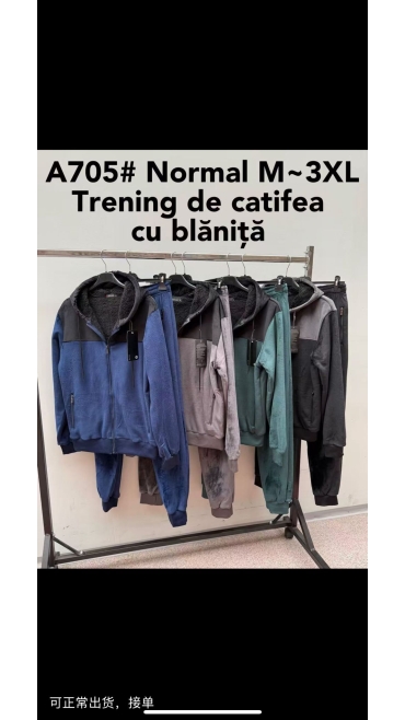 trening barbati catifea imblanit m-3xl 5/set
