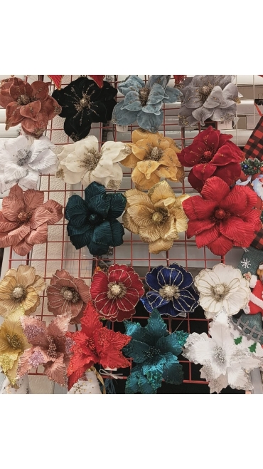 floare decorativa brad 12/set