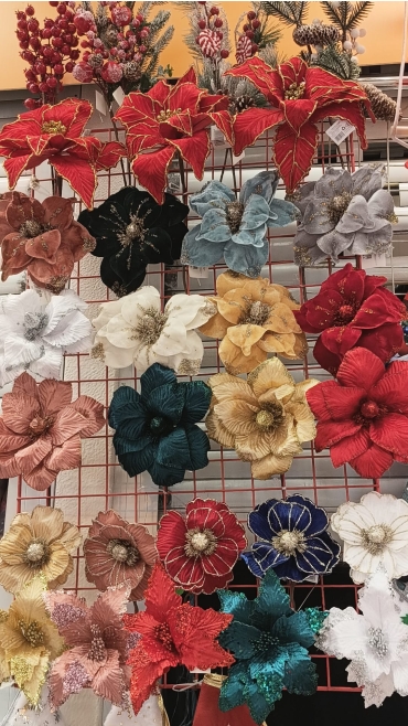 floare decorativa brad 10/set