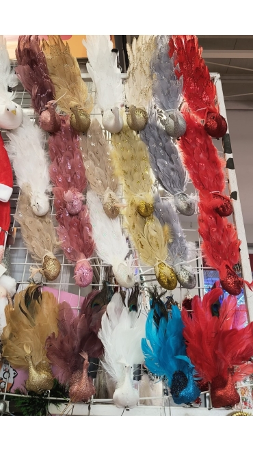 paun decorativ brad 6/set