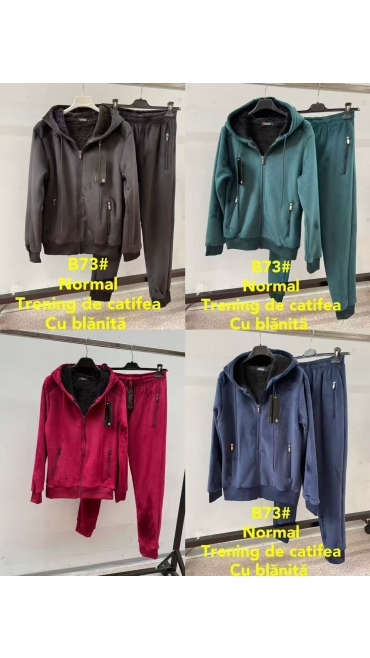 trening dama catifea blana m-3xl 5/set