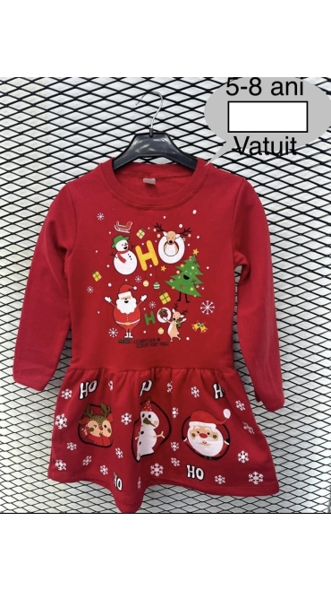 rochie fete craciun vatuita 5-8 ani 4/set