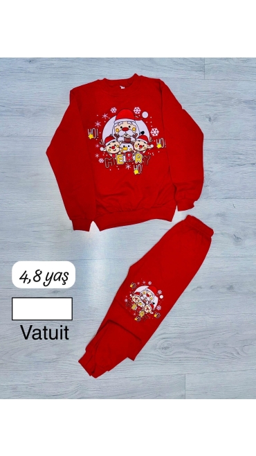 compleu copii vatuit craciun 4-8 ani 5/set