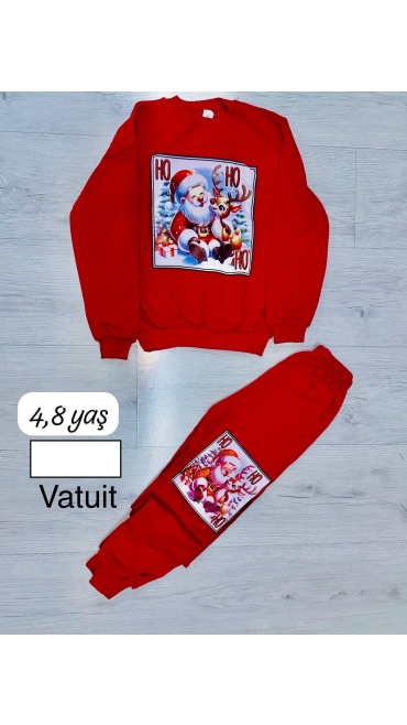 compleu copii vatuit craciun 4-8 ani 5/set