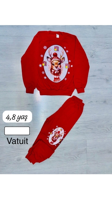 compleu copii vatuit craciun 4-8 ani 5/set