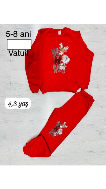 compleu copii vatuit craciun 4-8 ani 5/set