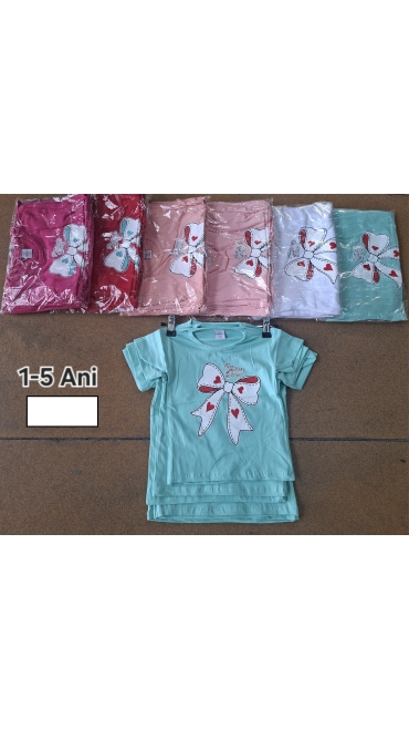 tricou fete 1-5 ani 5/set