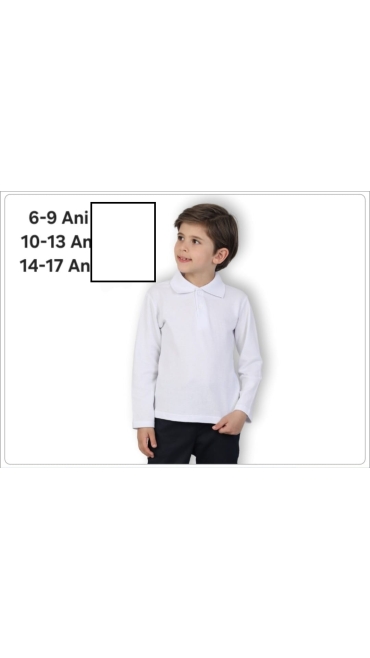 tricou copii alb 14-17 ani 4/set