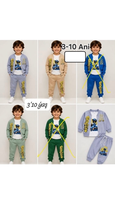 compleu baieti 3-10 ani 5/set