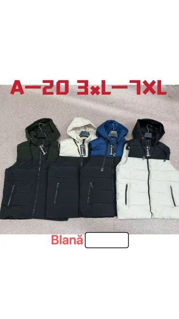 vesta barbati captusita blana 3xl-7xl 5/set