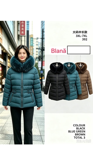 geaca dama blana 3xl-7xl 5/set