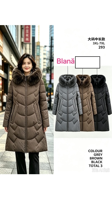 geaca dama blana 3xl-7xl 5/set