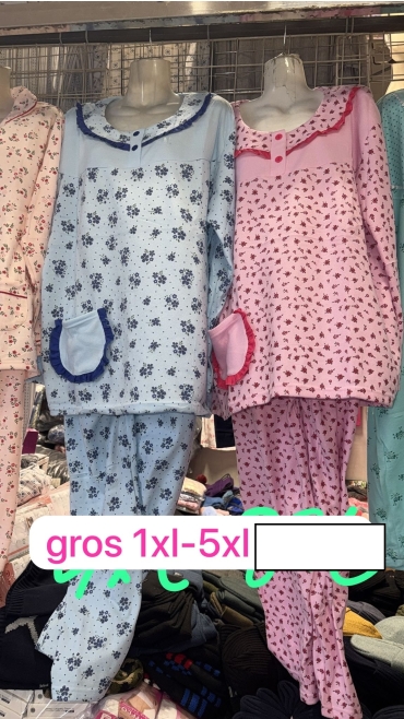 pijama dama groasa xl-5xl 5/set