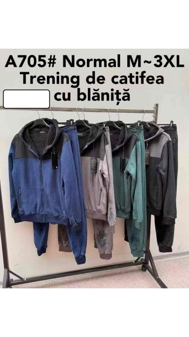 trening barbati catifea cu blana m-3xl 5/set