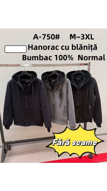 hanorac barbati blana m-3xl 5/set