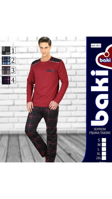 pijama barbati Baki Suprem S-2XL 100% bumbac 5/set