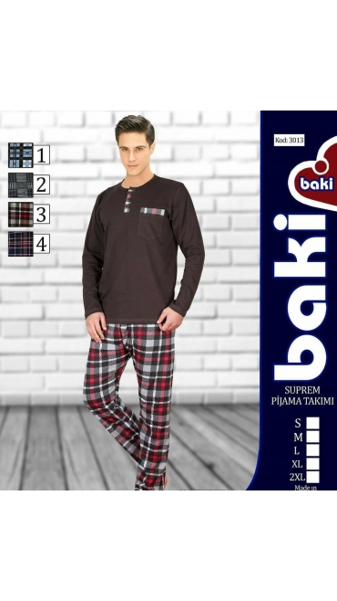 pijama barbati Baki Suprem S-2XL 100% bumbac 5/set