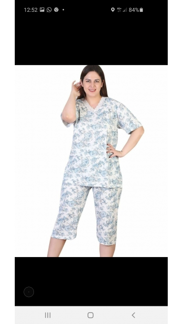 pijama dama batal Baki 100%bumbac XL-3XL 100%bumbac 3/set
