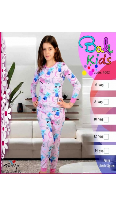 pijama copii 6-14 ani 95% bbc si 5% licra 5/set