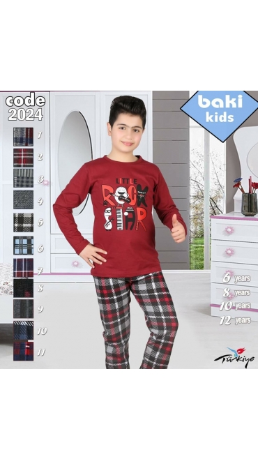 pijama copii 6-12 ani 100% BBC 4/set