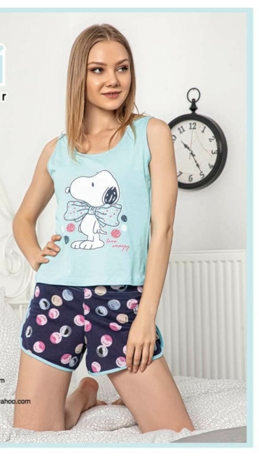 pijama dama baki schort 100% bbc s-xl 4/set