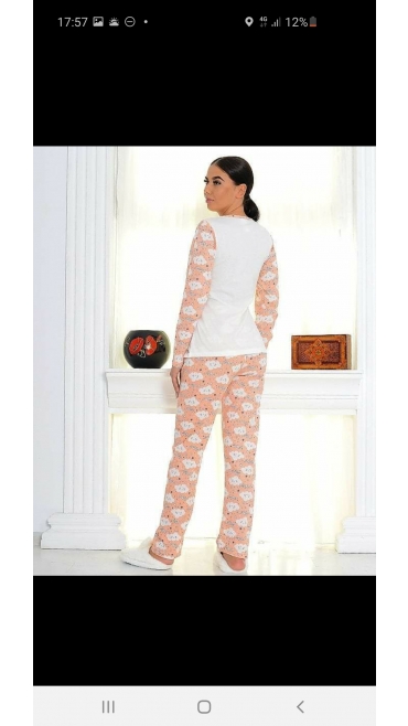 pijama dama Berfin m-2xl 100%bbc 4/set