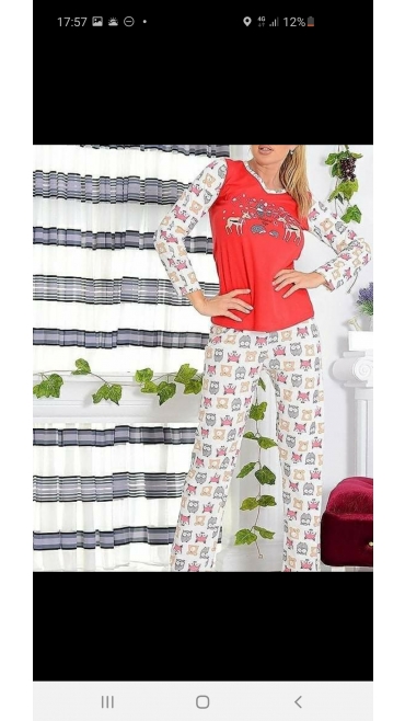 pijama dama Berfin m-2xl 100%bbc 4/set