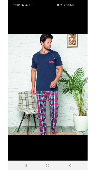 pijama barbati Backy tricou 100%bbc s-2xl 5/set