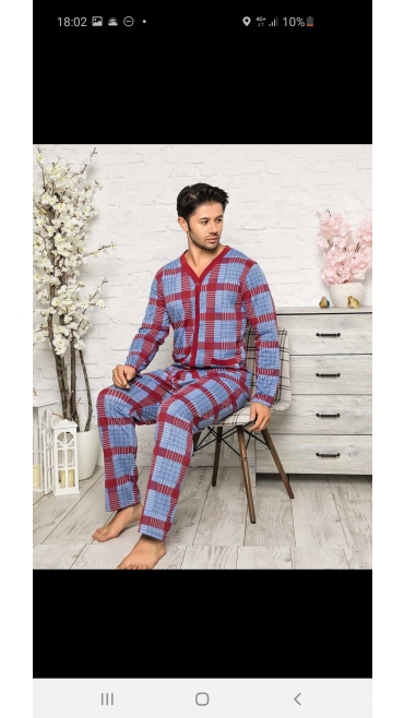 pijama barbati Backy batal 100%bbc l-3xl 4/set