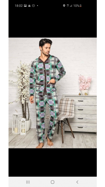 pijama barbati Backy batal 100%bbc l-3xl 4/set