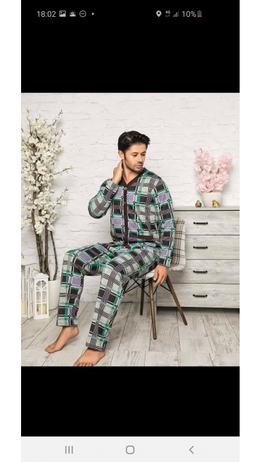 pijama barbati Backy batal 100%bbc l-3xl 4/set