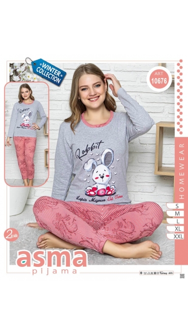 pijama dama bumbac vatuite s-2xl 5/set