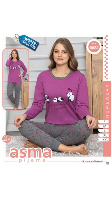 pijama dama bumbac vatuite s-2xl 5/set