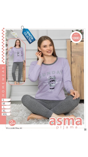 pijama dama bumbac vatuite s-2xl 5/set