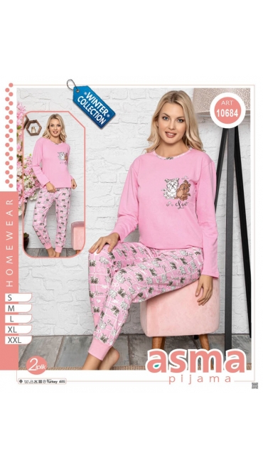 pijama dama bumbac vatuite s-2xl 5/set