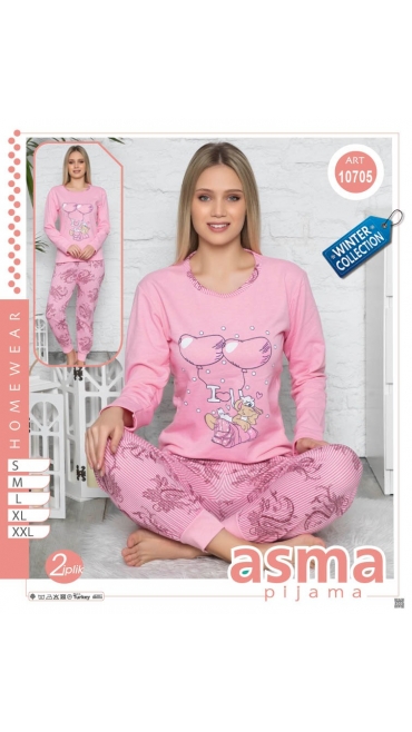 pijama dama bumbac vatuite s-2xl 5/set