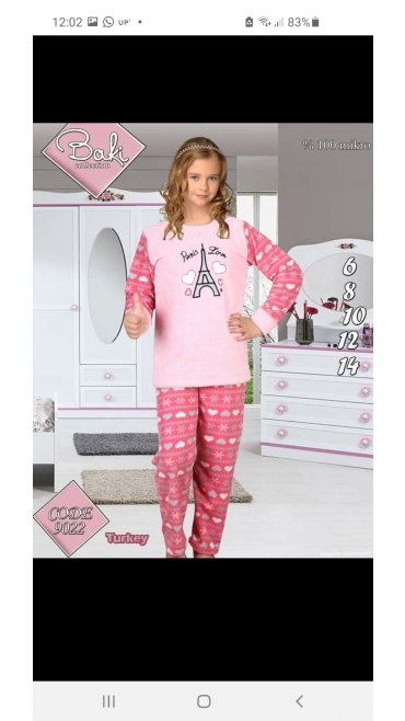 pijama copii cocolino 100% micro 6-14 ani 5/set